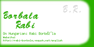 borbala rabi business card